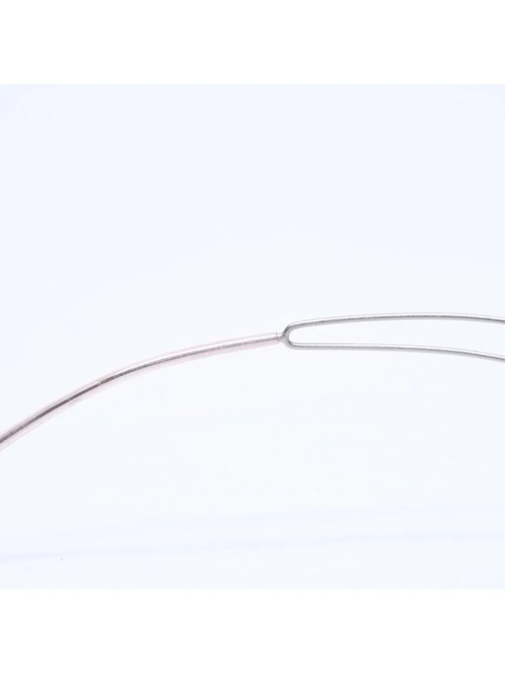 Chanel Rimless Sunglasses Orange Gradient Lens Rhinestone CC Logo Silver Eyewear